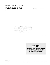 Tektronix 1101 Instruction Manual