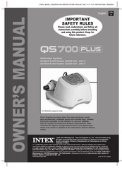 Intex QS700 PLUS LS5220 Owner's Manual