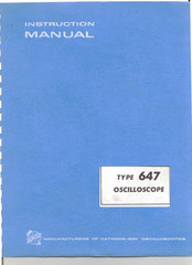 Tektronix 647 Instruction Manual