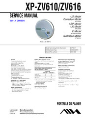 Sony AIWA XP-ZV616 Service Manual