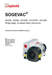 LEYBOLD SOGEVAC SV40B Operating Instructions Manual