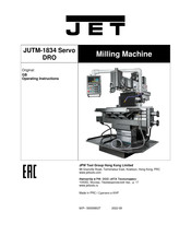 Jet JUTM-1834 Servo DRO Operating Instructions Manual
