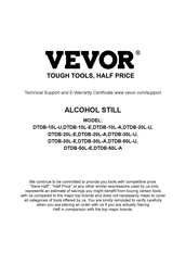 VEVOR DTDB-50L-A Instruction Manual