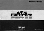 Yamaha PortaTone PSR-62 Owner's Manual