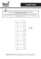 FLEXI STORAGE 6 SHELF UNIT Quick Start Manual
