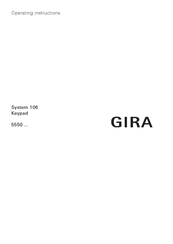 Gira System 106 5550 000 Operating Instructions Manual