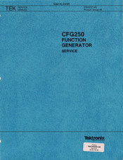 Tektronix CFG250 Service Manual