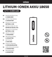 DÖRR 18650 Instruction Manual