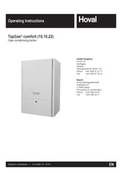 Hoval TopGas comfort 22 Operating Instructions Manual