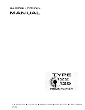 TEKTRO 122 Instruction Manual