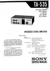 Sony TA-535 Service Manual