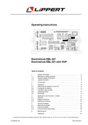 Lippert EBL 227 Operating Instructions Manual