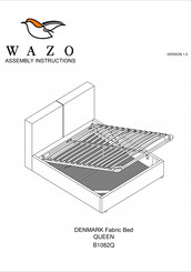 Wazo DENMARK Fabric Bed Assembly Instructions Manual