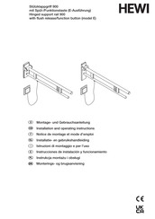Hewi Hinged support rail 900 E Installation And Operating Instructions Manual