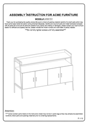 Acme Furniture Samiya LV00151 Assembly Instructions Manual