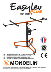 MONDELIN EASYLEV PLUS Instruction And Maintenance Manual