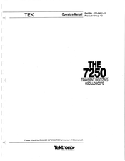 Tektronix 7250 Operator's Manual