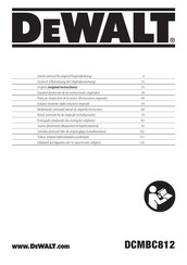 DeWalt DCMBC812N Original Instructions Manual