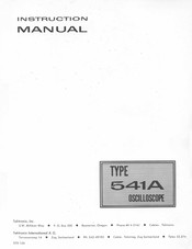 Tektronix 541A series Instruction Manual