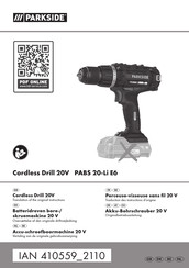 Parkside 410559 2110 Translation Of The Original Instructions