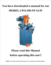Scotchman CPO-350-NF-5HP Operator's Manual