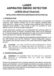 Zeta Alarm Systems LASD2 Installation, Operation & Maintenance Instructions Manual