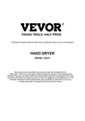 VEVOR K2017 Quick Start Manual