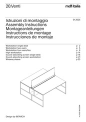 MDF Italia 20.Venti Home Assembly Instructions Manual