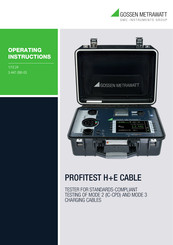 GMC Gossen MetraWatt PROFITEST H+E CABLE Operating Instructions Manual