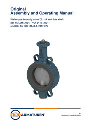 EBRO ARMATUREN Z011-A Assembly And Operating Manual