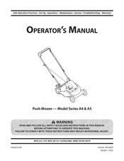 MTD Series A4 Operator's Manual