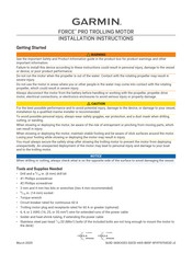 Garmin FORCE 57 Installation Instructions Manual