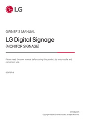 LG 55XF3P-B Owner's Manual