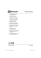 EINHELL GC-CHT 18/460 Li Original Operating Instructions