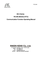 Riken Keiki SD-3 Series Operating Manual