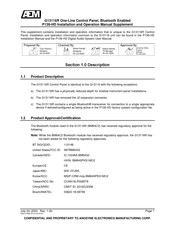 AEM G13116R Installation And Operation Manual Supplement