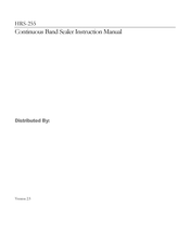 HUALIAN HRS-255 Instruction Manual