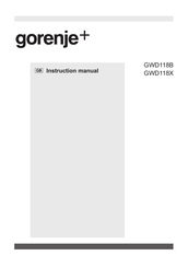 Gorenje Plus GWD118B Instruction Manual