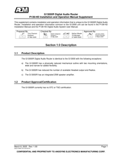 AEM G13000R Installation And Operation Manual Supplement