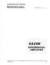 Tektronix 5A20N Instruction Manual
