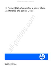 HP ProLiant BL25p Generation 2 Maintenance And Service Manual