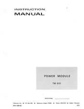 Tektronix TM 501 Instruction Manual