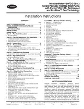 Carrier WeatherMaker 50FCQ 12 Series Installation Instructions Manual