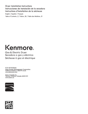 Kenmore 11069133412 Installation Instructions Manual