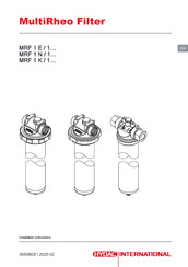 HYDAC International MultiRheo MRF1E/1D1010FD180 Installation Instructions Manual