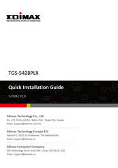 Edimax TGS-5428PLX Quick Installation Manual