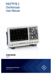 Rohde & Schwarz RTB 2 User Manual