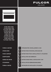 Fulgor Milano FCSO 4510 TEM Instructions For Installation And Use Manual