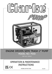 Clarke PS50 Operation & Maintenance Instructions Manual