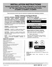 ICP G9MVT0801716A1 Installation Instructions Manual
